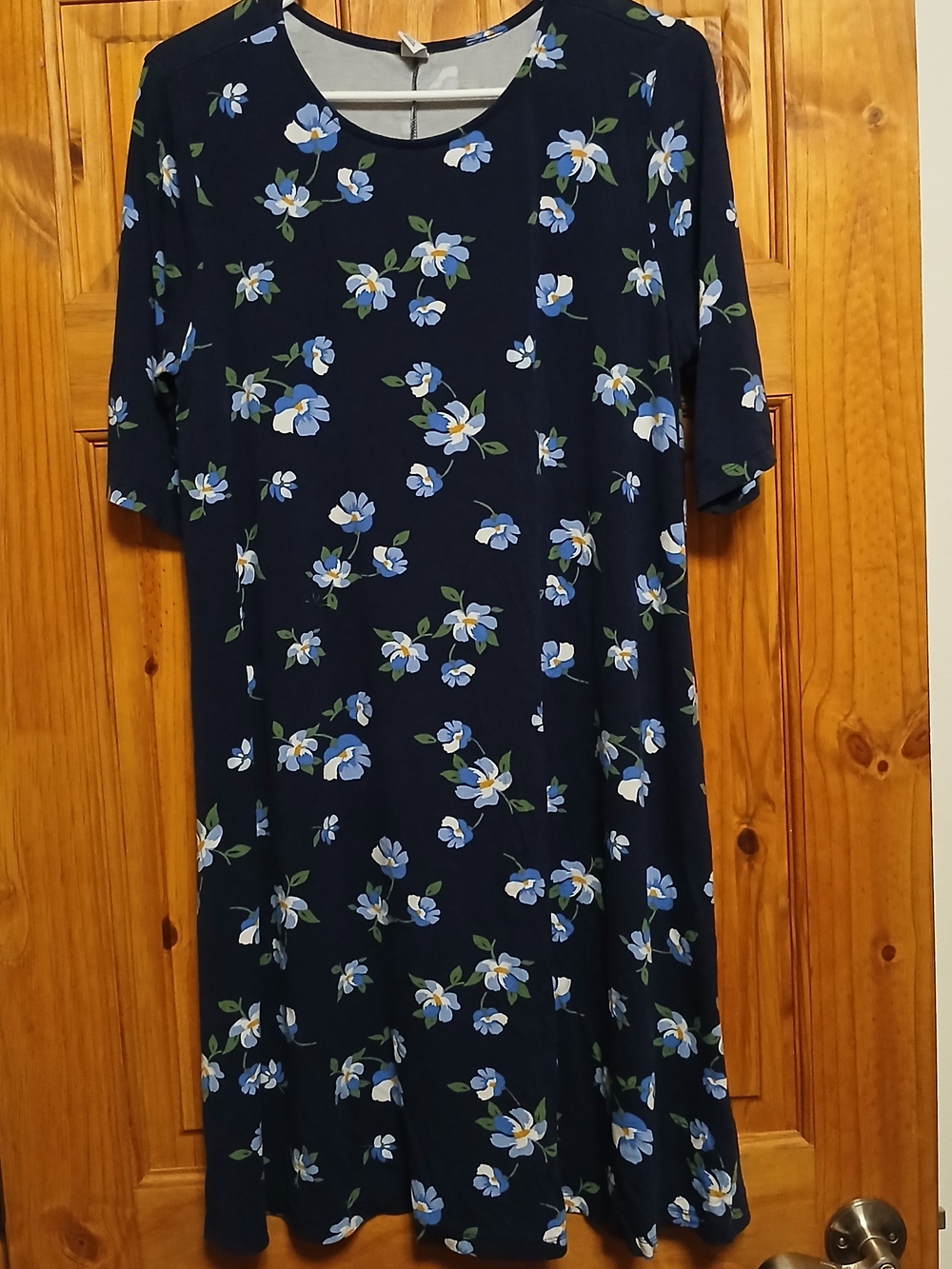 Old Navy Navy Floral Midi Dress